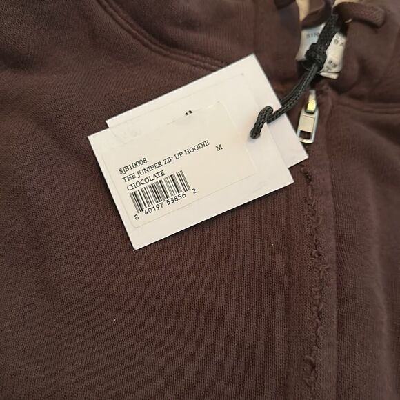 NWT Bandier Sincerely Jules Zip Up Brown Medium - Picture 3 of 4